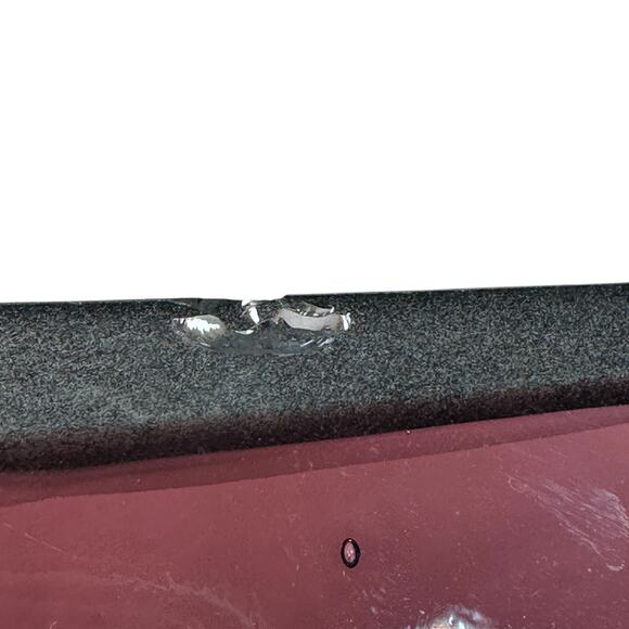 Vista Alegre Portugal Vase Amethyst Purple Glass Abstract Flat Back Bowed Front - Picture 11 of 12